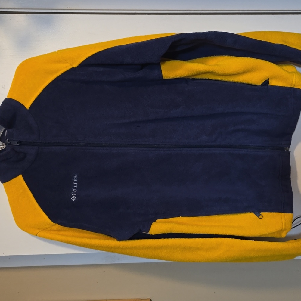 Columbia Navy and Yellow Fleece Jacket